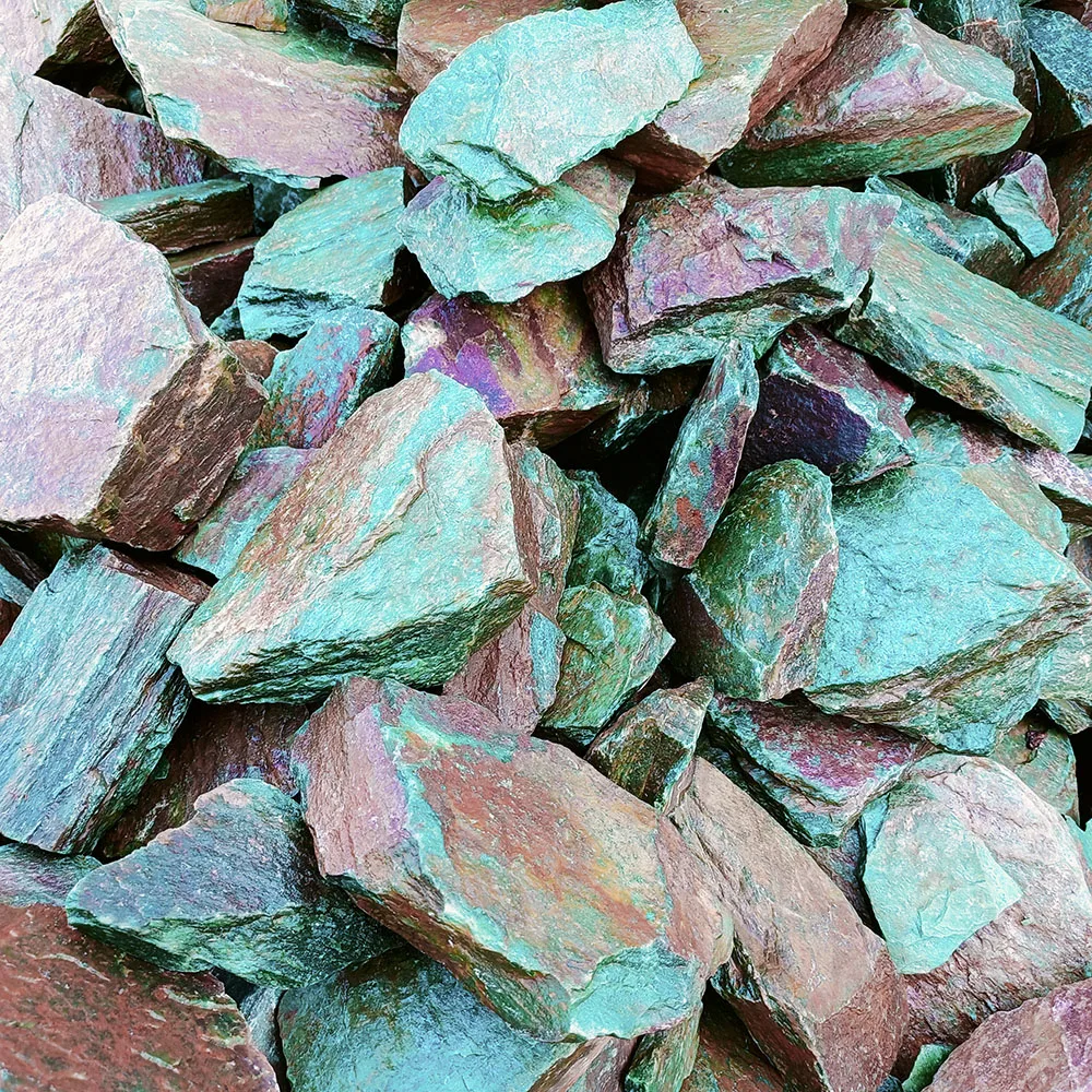 High Quality Green Mica Stone Wholesale Mica Raw Gemstone Rough Stone For Sale