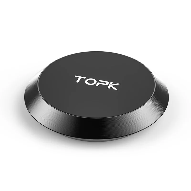 TOPK D21 Fashion Zinc Alloy Strong Magnetism Cell Phone Sticky Magnetic Car Phone Holder