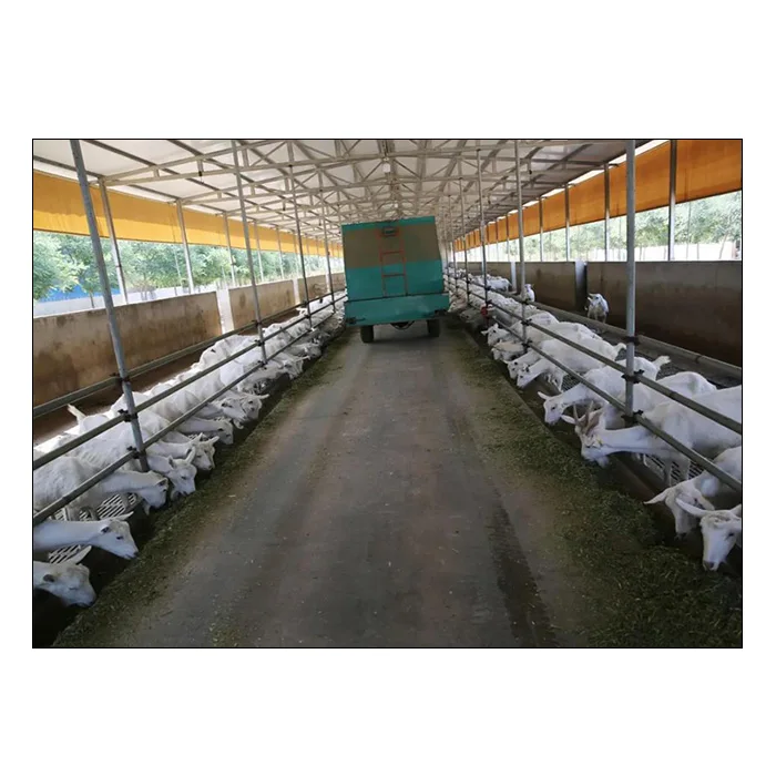 Конструкция для животных Фермерский домик низкая цена стальная конструкция предварительно овец коз фермерский сарай