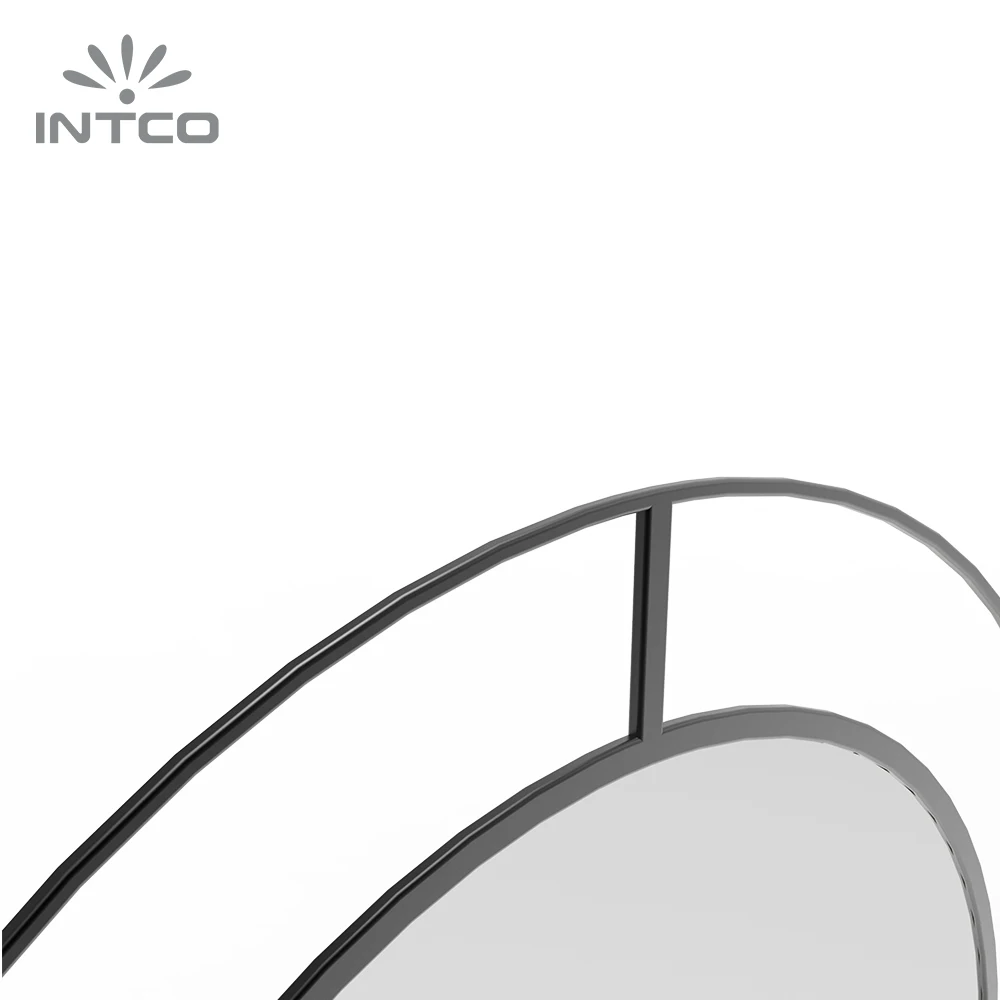 INTCO New Arrival Fashion Luxury Rustic Antique Living Room Makeup Wall Decorative Metal Round Framed Mirror