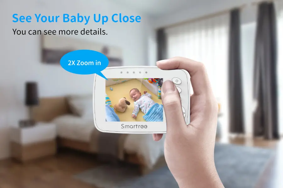 Multifunction digital audio child cry 3.2 inch video night vision infant optics temperature monitor for baby