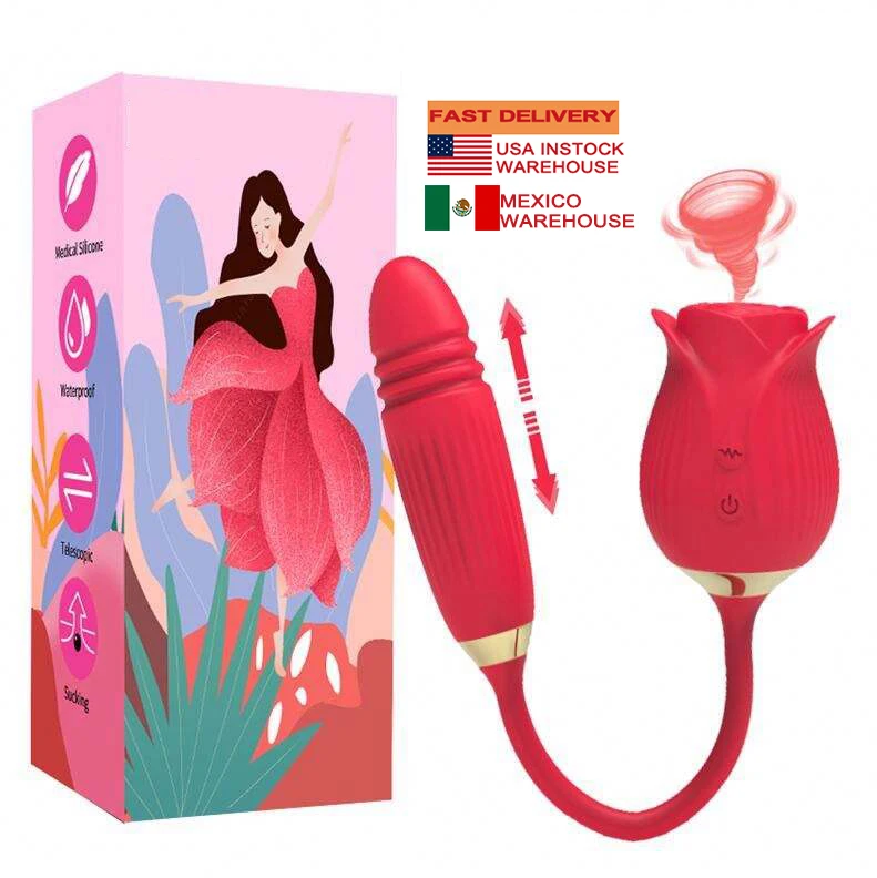 Rabbit Vibrator Thrusting Dildo Sucking Licking Sex Toys for Woman Clits Massager