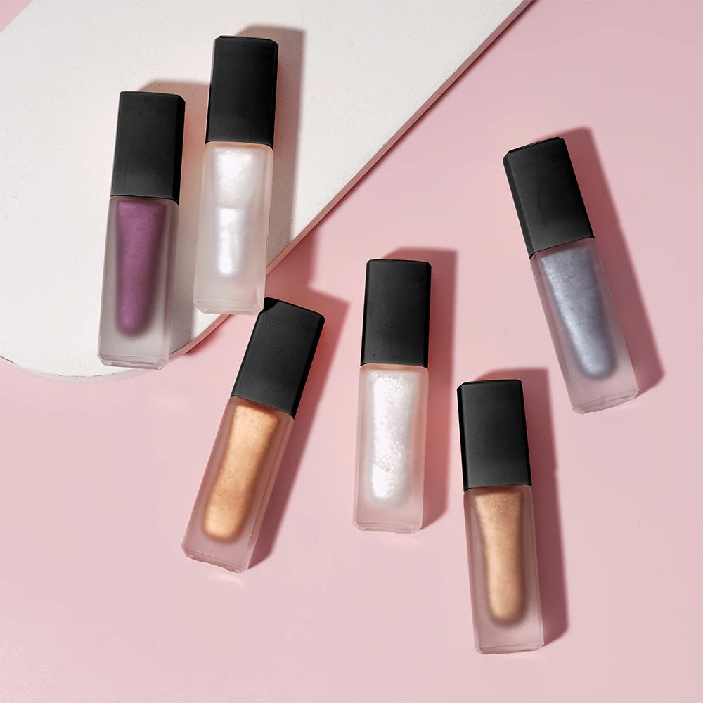 
15 colors metallic shimmer monochromatic liquid duochrome glitter liquid eyeshadow icy shade in sulilver 