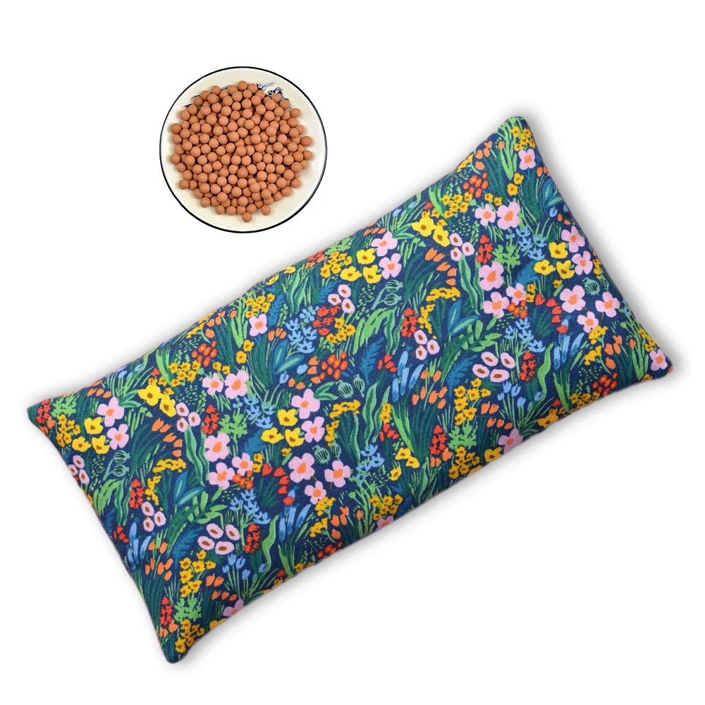 Custom microwave heating pad flax seed cherry stone buckwheat bag moist heat pack for neck back shoulder hot compre
