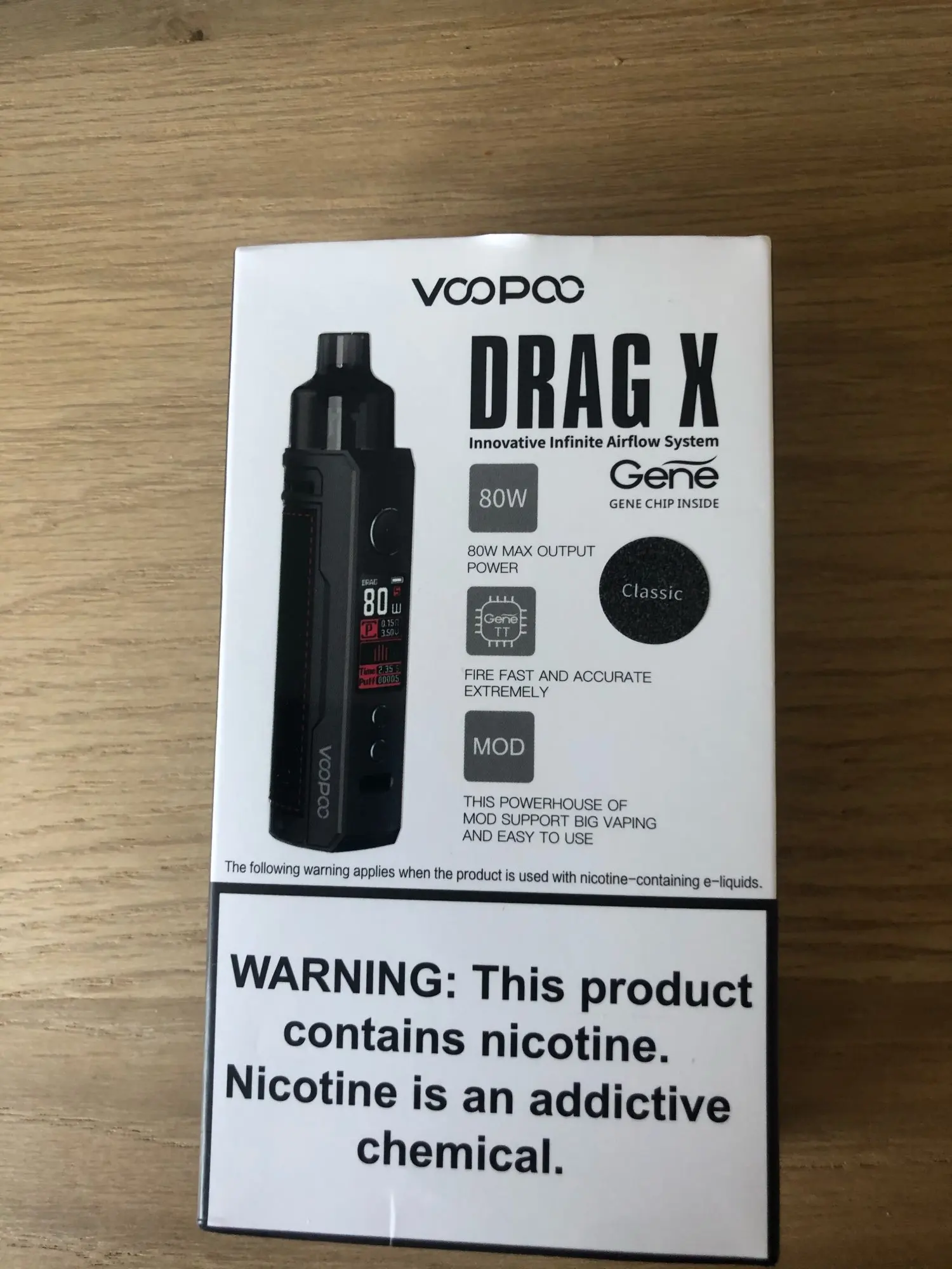  Заводская цена VOOPOO DRAG X Box Mod 80 Вт 4 5 мл PnP Pod Tank MTL 0.15ohm