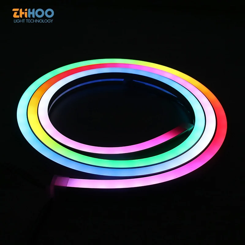 Гибкий светодиодный неоновый светильник 12 В Rgb цифровой Smd2835 Smd5050 на метр Ip67