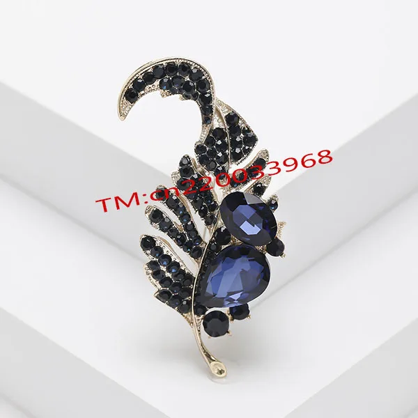 Fashion Women Men Clothing Accessories Jewelry Glass Brooch Lapel Pin Vintage Crystal Rhinestone Leaves Brooch Pin