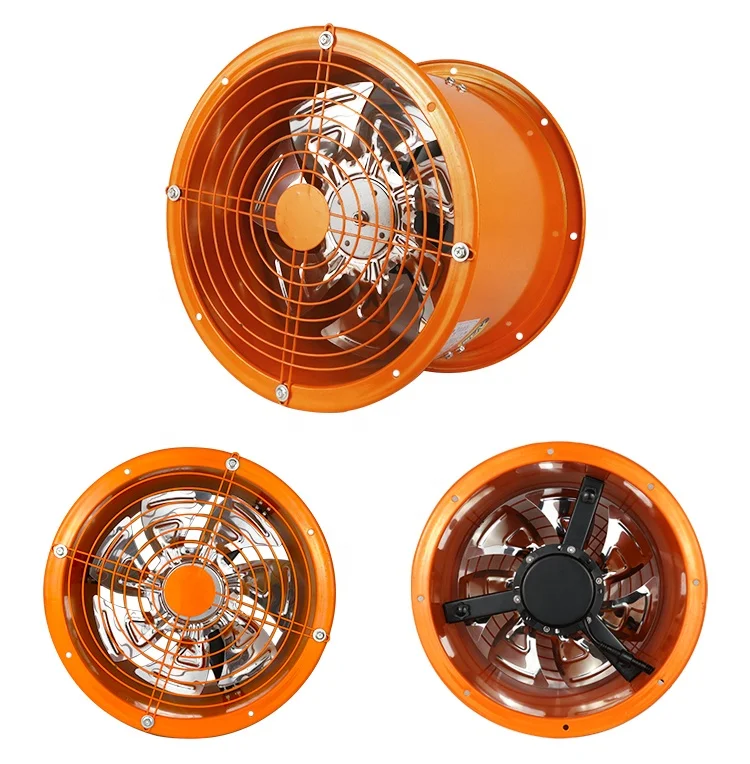 Портативный промышленный осевой вентилятор VANJINE, 10 дюймов, 250 мм, разборный 10-дюймовый осевой вентилятор, двойной шарикоподшипник переменного тока