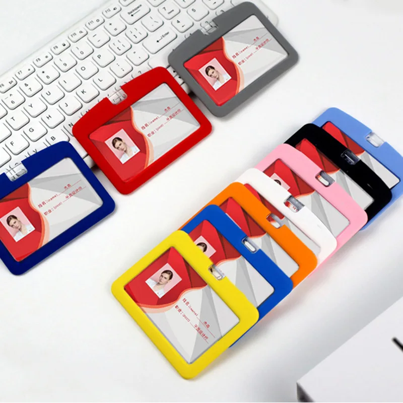 Оптовая продажа Горизонтальный Вертикальный стиль силиконовый шнурок фирменный держатель для значков бизнес-рабочий автобус выставочная карта кредитная