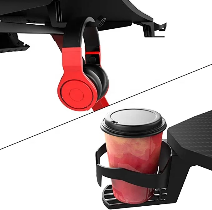 New Design Computer Desktop Table with LED Lights Metal Frame Racing Style Internet Cafe Console Gaming Table