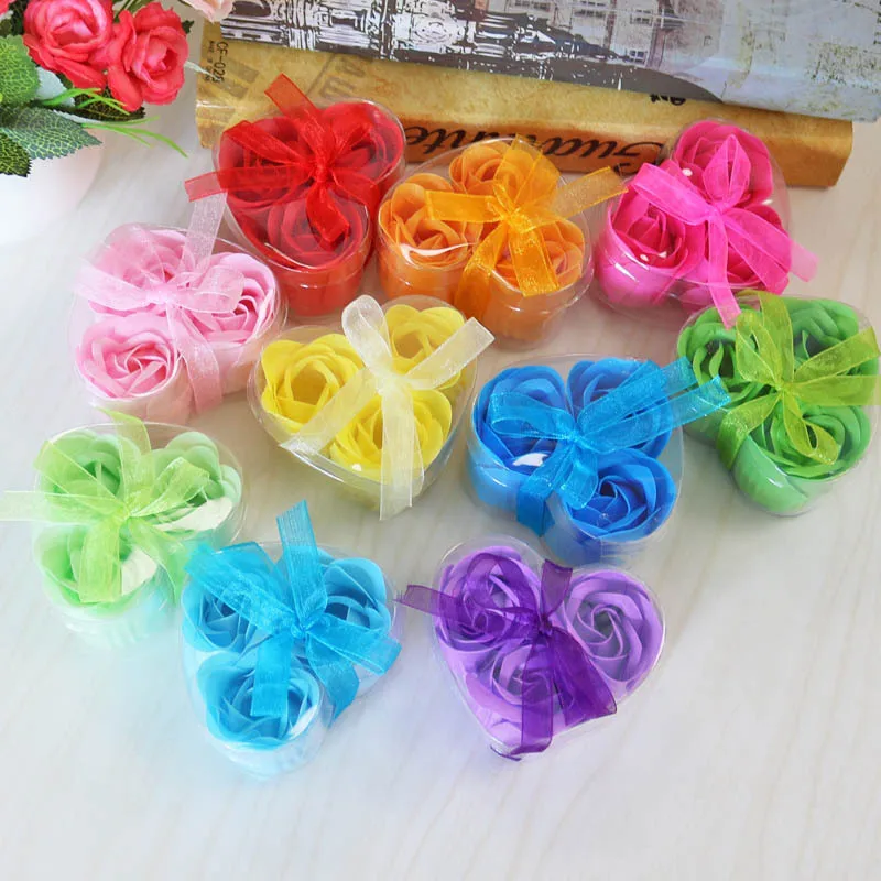 Heart Rose Soap Petals-Light Blue