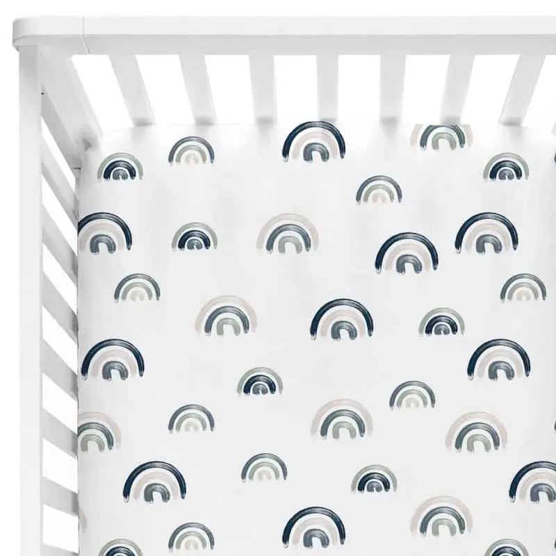 100% Jersey Knit Fitted Sheet Printed Baby Bed Cover Sheet Custom Organic Cotton Crib Sheet