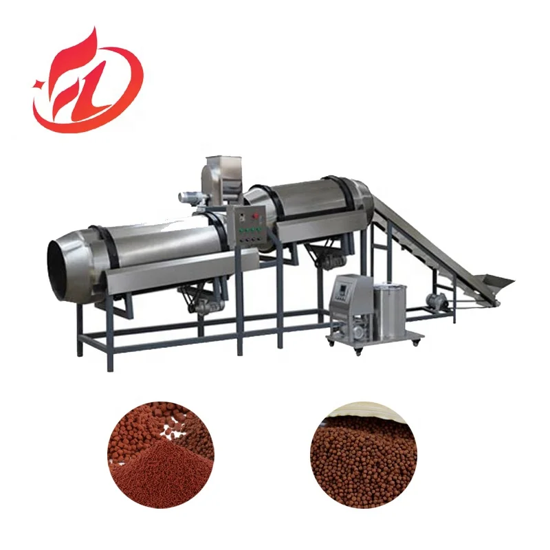 55kw Automatic Twin Screw Floating Fish Feed Manufacturing Machine New Condition Manufacturing Plant Retail Farm Produces Pellet