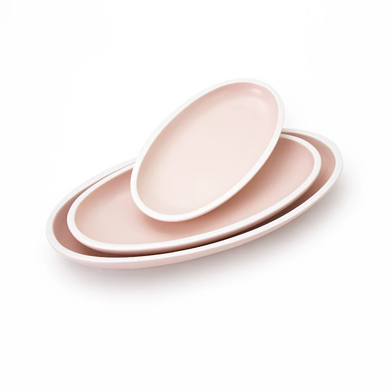 Wholesale Plain Pink Custom  Ceramic Dinnerware Set, Used Restaurant Ceramic Dinnerware Set#