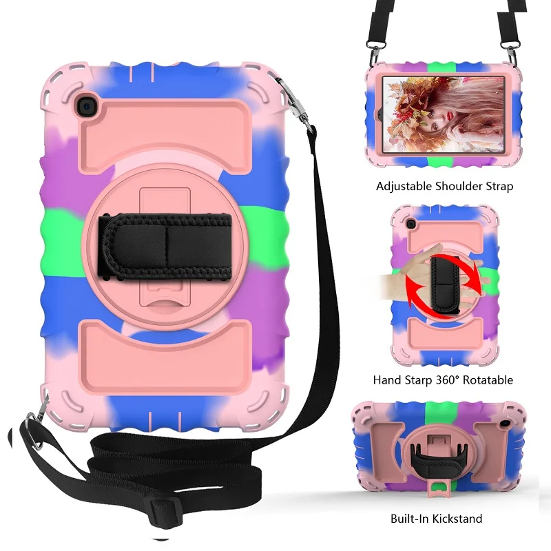 Manufacture hot sale shoulder strap cover Tab A8.4 rugged case tablet for samsung covers
