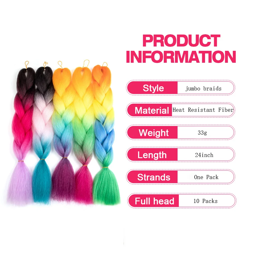 Wholesale four-color synthetic heat-resistant fiber braided braids for women