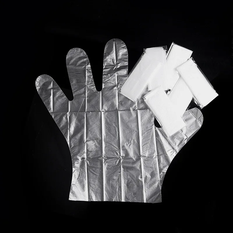 Custom package pe glove disposable pe individually wrapped gloves for food restaurant deli
