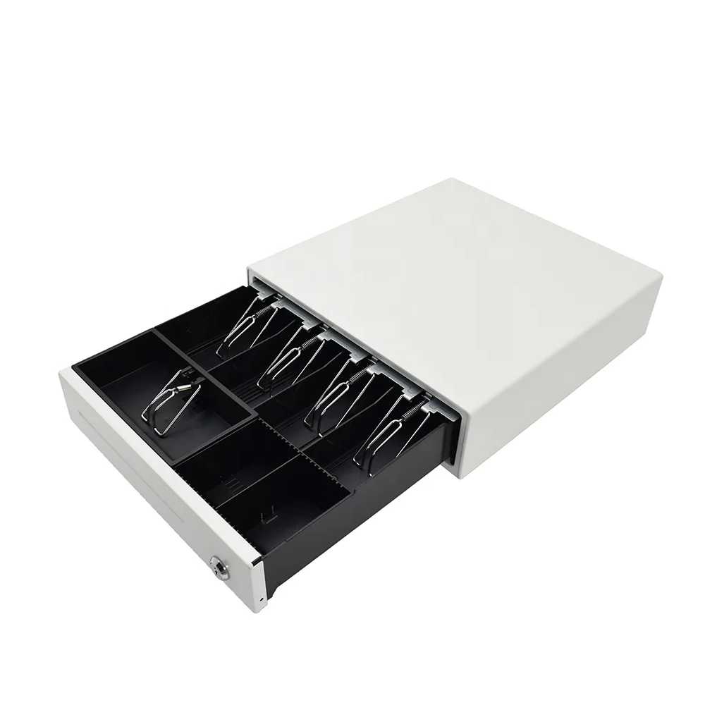 High Quality electrical 5 Notes 2 Coins POS Cash Drawer box Color Black or White RJ11 Of Android Pos For Small Business