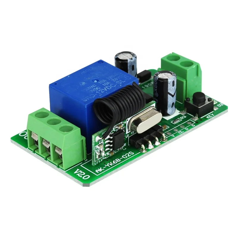 DC 12V 1 Channel 10A 1000W Universal Garage Doors Lights Curtains Access Control Wireless Remote Controller Switch