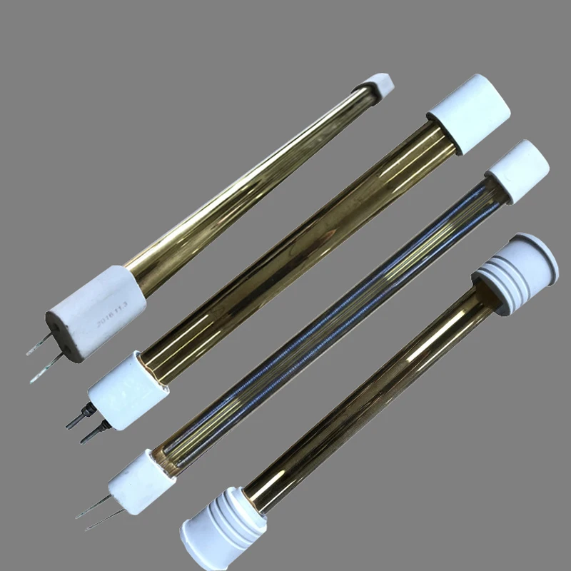 Semi Gold Buffet Plated Halogen Heating Double Tube Lamp Infrared Heating Lamp