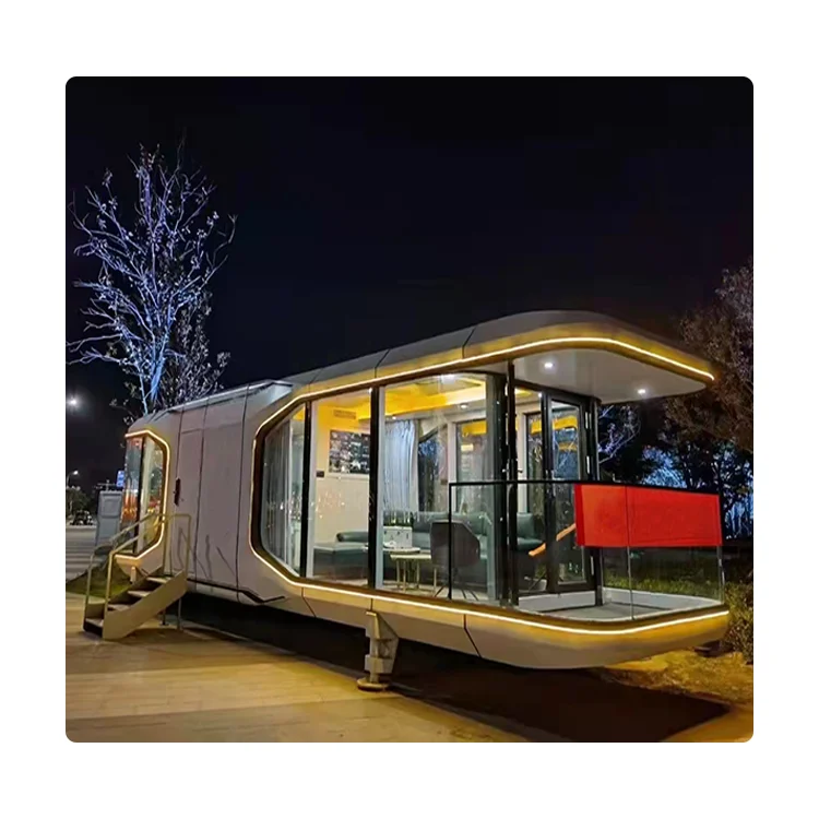 Modern Custom Mobile Prefabricated Tiny House Steel Container with Bathroom for Hotels