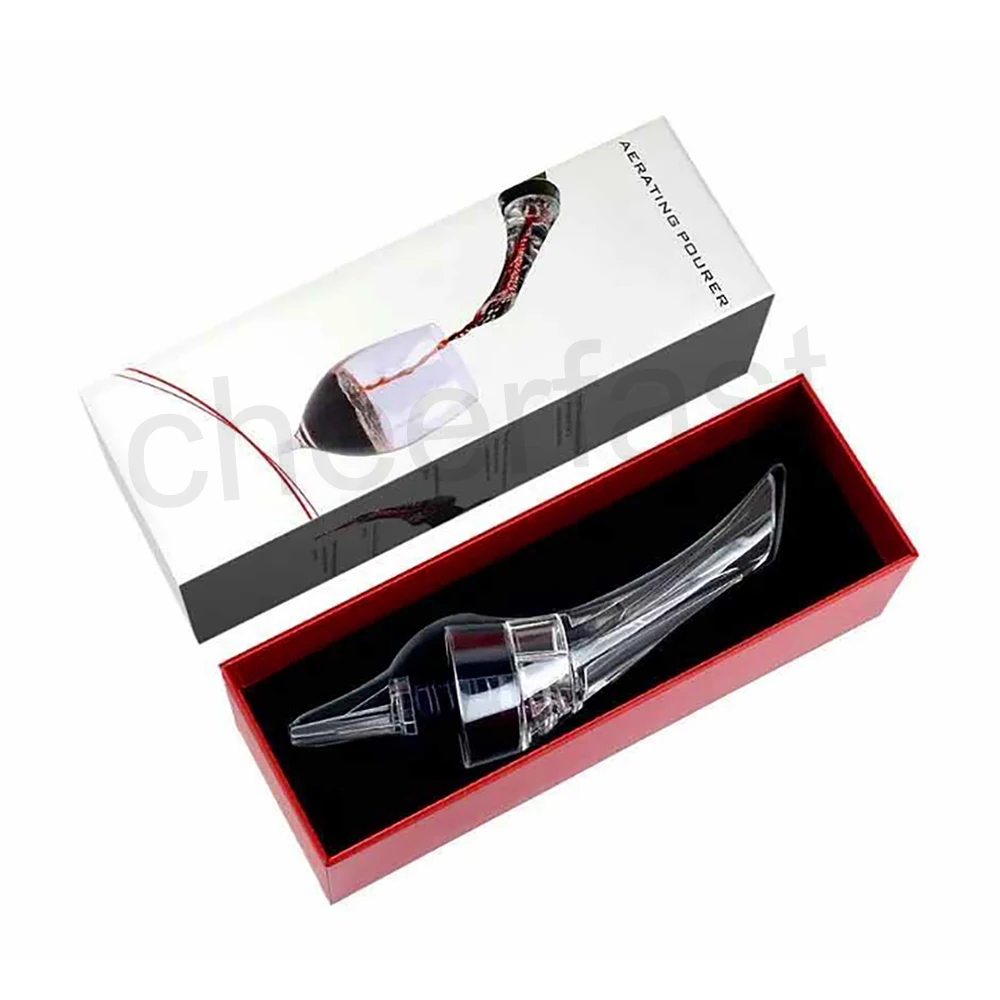 Easy To Clean Acrylic Material Instant Wine Aerator Diffuser Pourer And Decanter Spout Plastic Wine Bottle Aerating Pourer