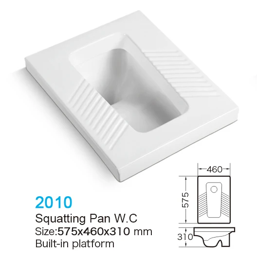 Hot Selling Factory Wholesale Good Quality Sanitary Ware Bathroom White Ceramic Squatting Pan WC Toilet