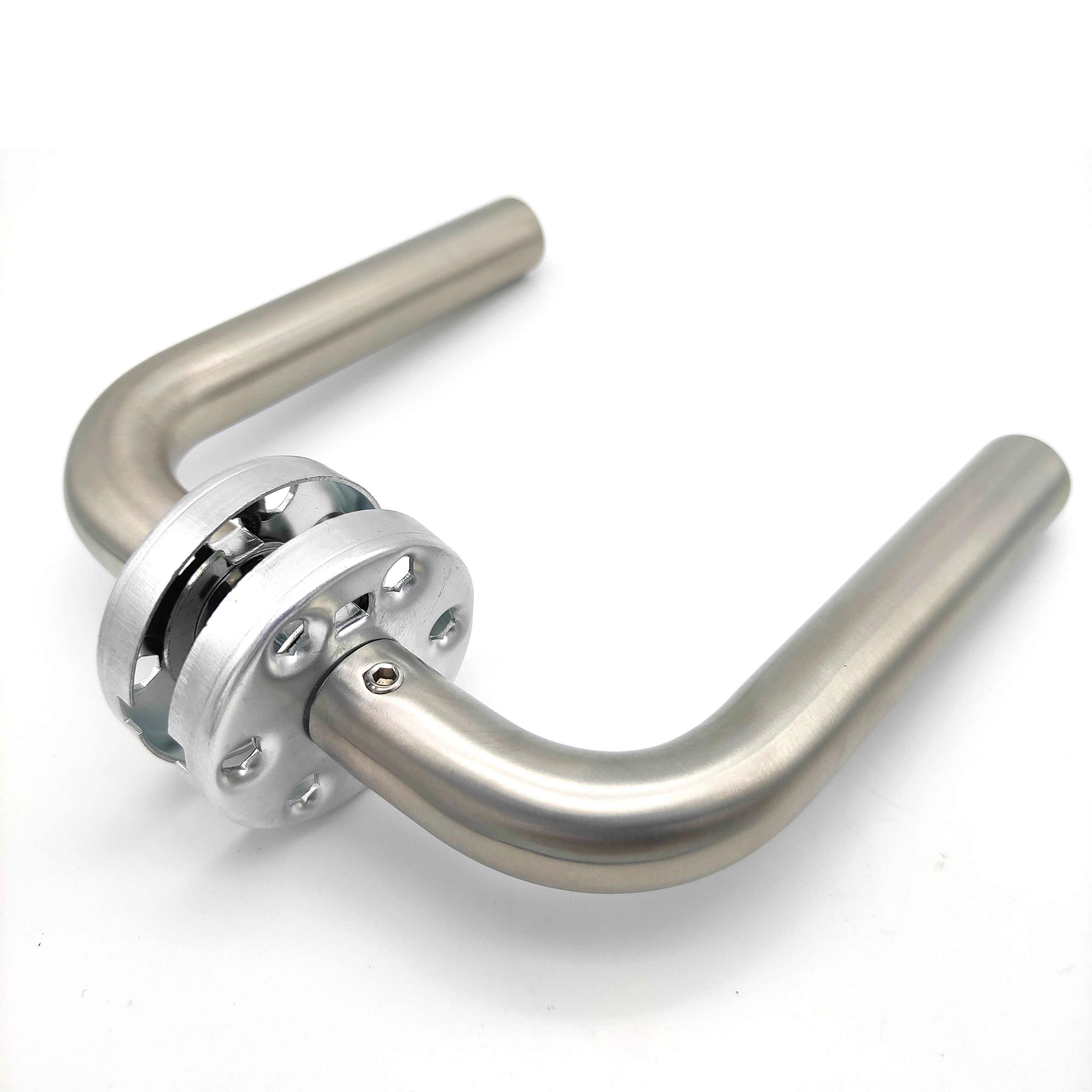 Прямая Заводская поставка, дверная ручка из нержавеющей стали, двойная изогнутая полая трубчатая ручка