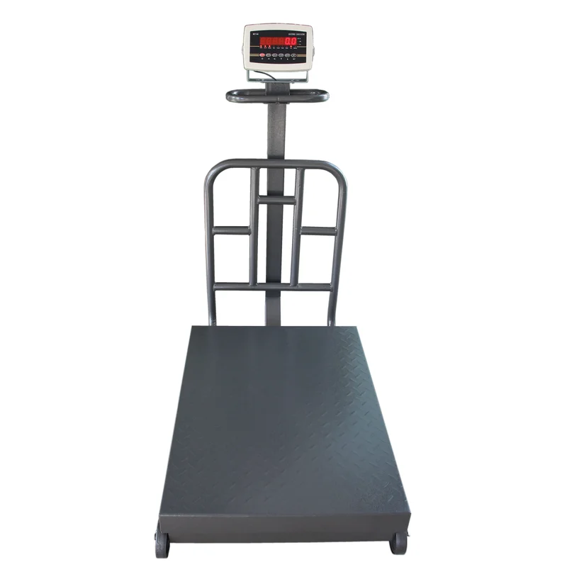 60*80cm 4 wheels fence 500kg heavy duty electronic platform weigh scale price