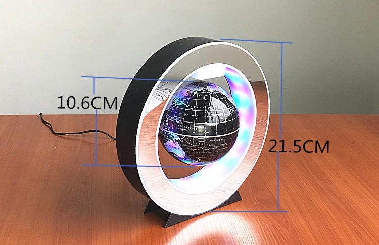 
Novelty Decoration Magnetic Levitation Floating Globe World Map with LED Light with Electro Magnet and Magnetic Field Sensor 
