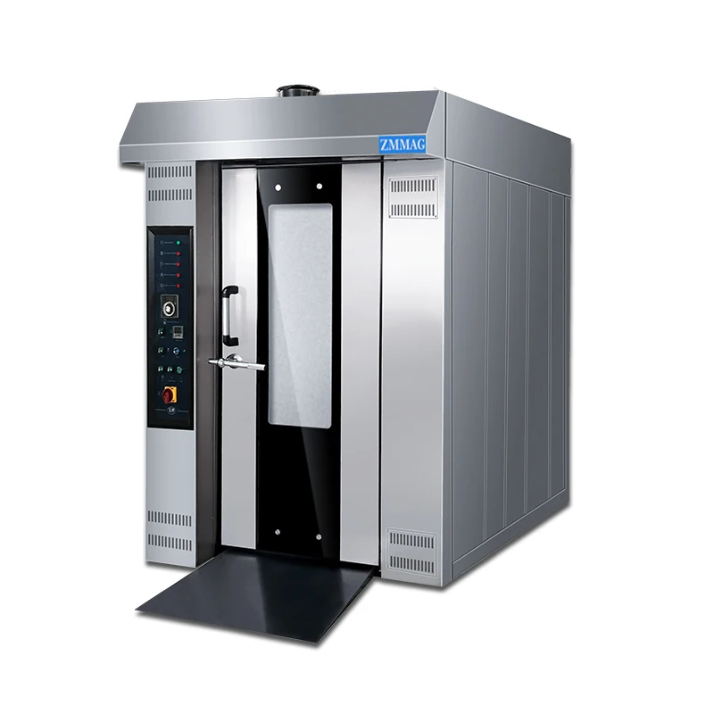 Hot air circulation convectional roast arabic bread making machine Electric 16 trays rotary oven for bakery