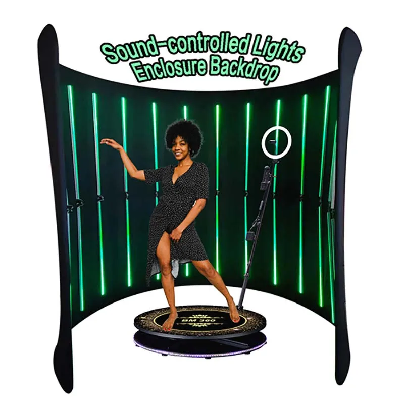 2024 Best Choice 360 Photo Booth Usa Warehouse Rgb 360 Degree Led Lighting 360 Photo Booth Board Controller