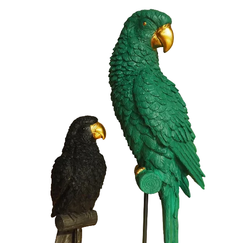 Wholesale Outdoor Decorative Garden Creative Furnishing Articles Resin Craft Parrot Statues Crafts Resin Bird Animal Statue