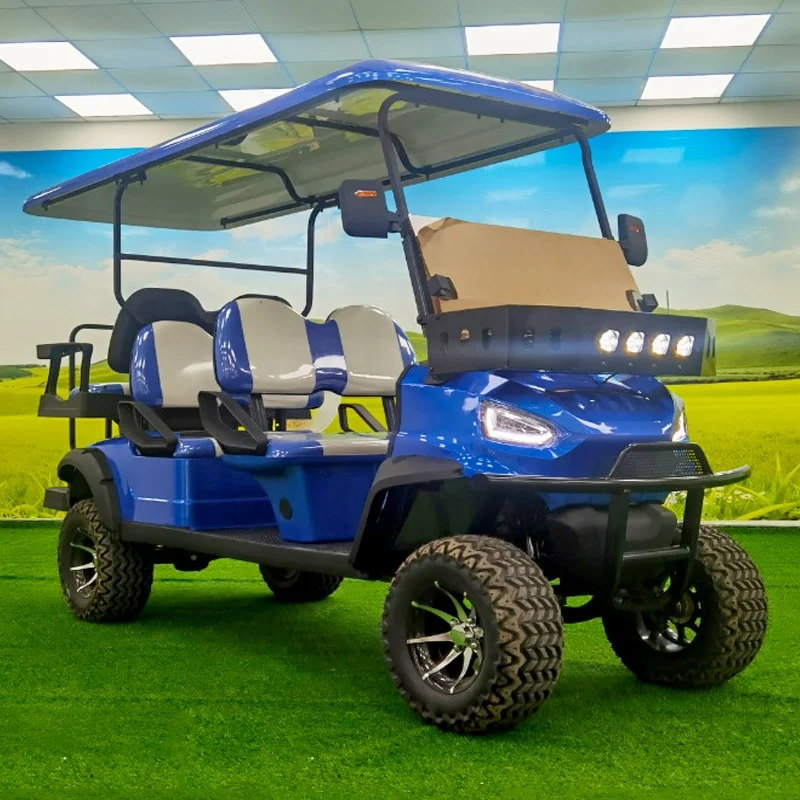 china 6 Person 48v electric lifted street legal New Electric golf cart   luxury  golf buggy  club car