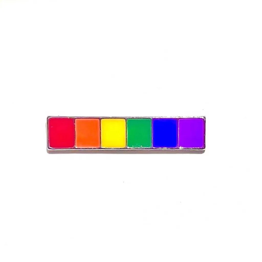 Rainbow bridge six color rainbow suit brooch metal cartoon hard enamel lapel pin