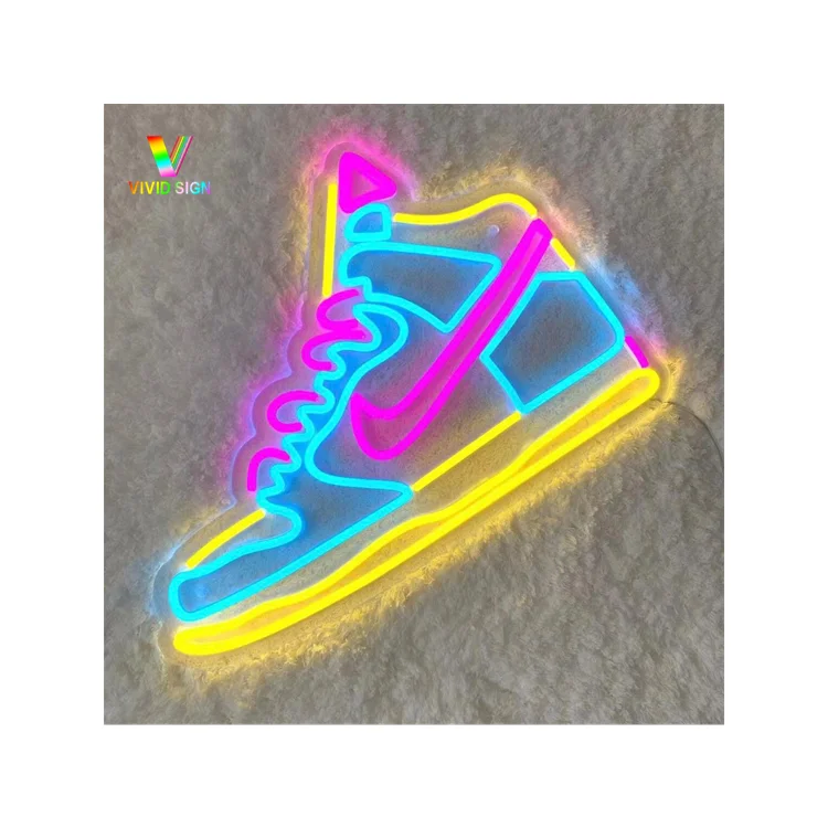 Decorative Custom Light Glass Tube flex led neon lamp Pvc Silicone Glass Neon Sign Neon Sneaker Sign