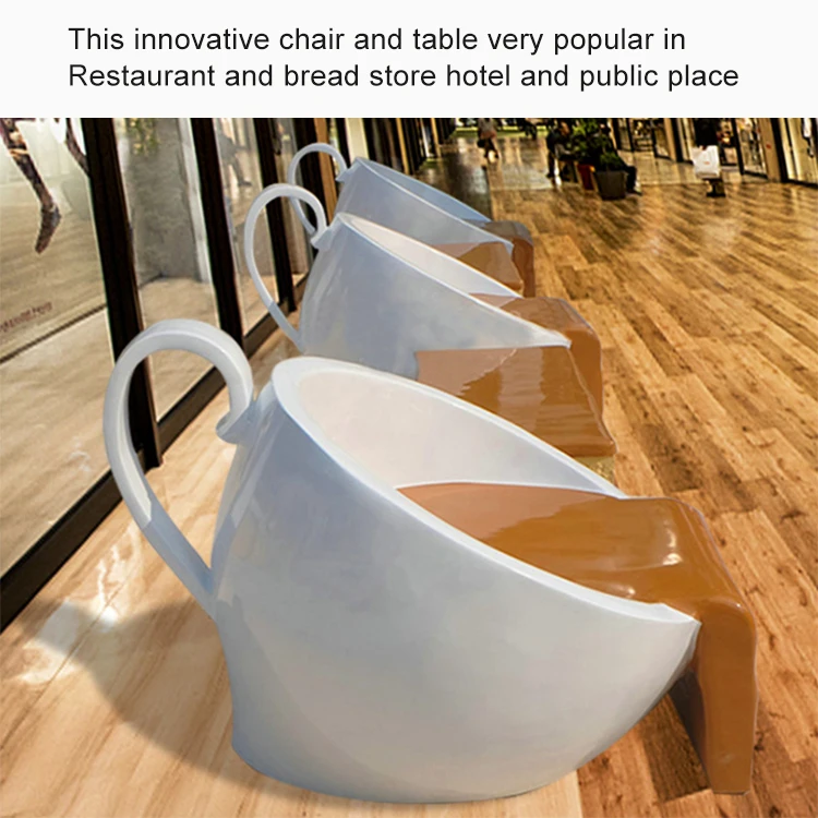 Modern Outdoor Coffee Cup Chair Cake Table Set Commercial Furniture Chairs for Restaurant/coffee Shop