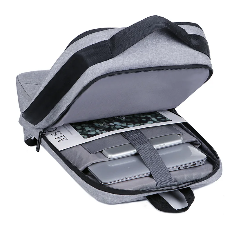 Business shoulder computer bag Large capacity usb charging port with trolley case cassette men backpack handbag