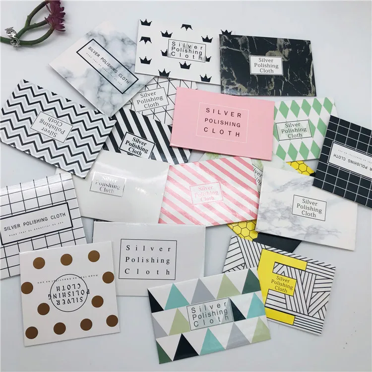 Shangjie OEM прочная серебряная ткань для полировки ювелирных изделий, оптовая продажа, бумажный конверт, цветная ткань для полировки ювелирных изделий