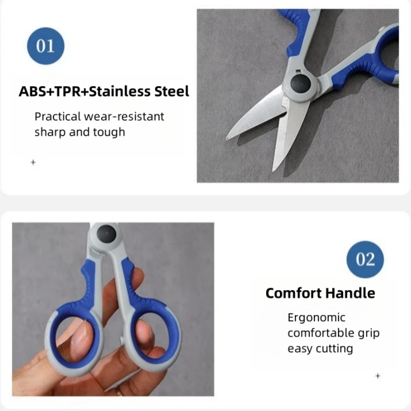 LETOYO Fishing Scissors Pliers Stainless Steel Carp Fishing Scissors Retractable Mini Fishing Scissors