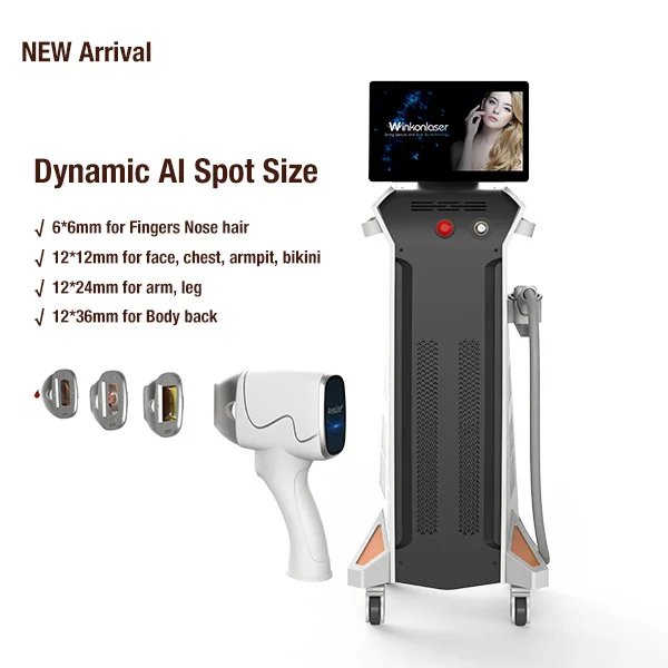 Winkonlaser 10 Bars 755Nm 808Nm 1064Nm Diode Laser Hair Removal Equipment 4 Wave Laser Hair Removal