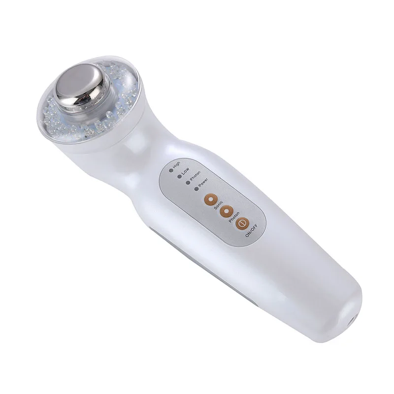 Newest Handheld Home Use Rechargeable Photon Ultrasonic Skin Care device FF1388B ultrasonic massager ion infrared facial massage