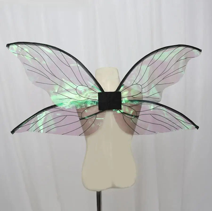 Fairy Clear Wings for Girls Dress Up Party Decorations Sparkling Butterfly Sheer Wing Angel Halloween Cosplay Costumes Props