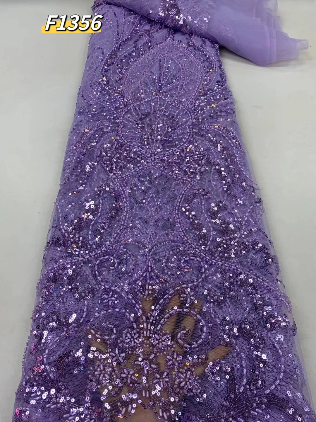 Luxury Handmade Beads Lace Fabric African Beaded Wedding French Net Lace 3D Embroidered Sequins high quality gold rhinestone