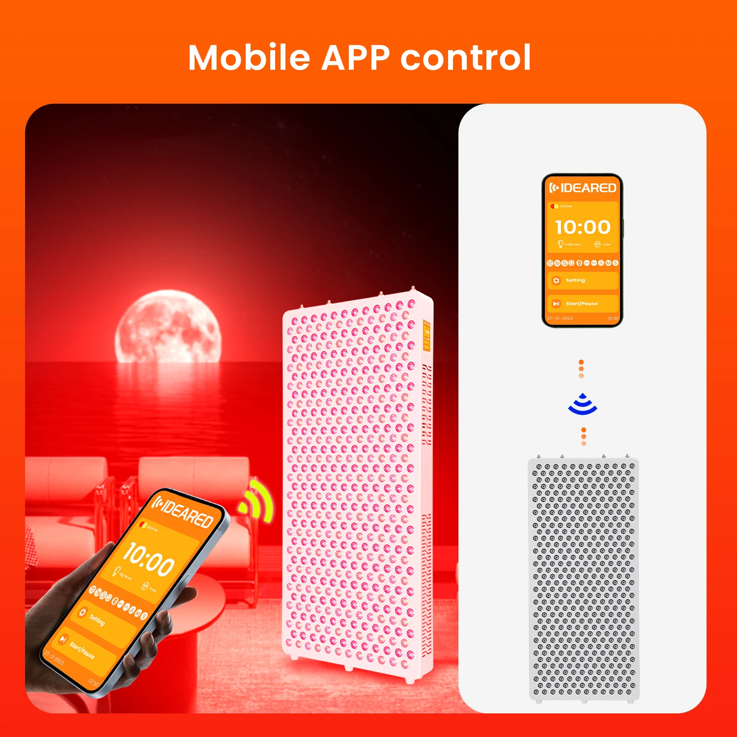 The Newest 8 Wavelengths Red Light Therapy Panel, Support Bluetooth And APP Led Therapy Light Panel, With 7 Smart Modes Lamp PDT