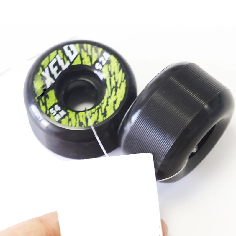 Wholesale Flat 54x32 Black Pu Wheel Set Rubber Wheel Tires Premium 92A Soft Wheels Skateboard 54mm