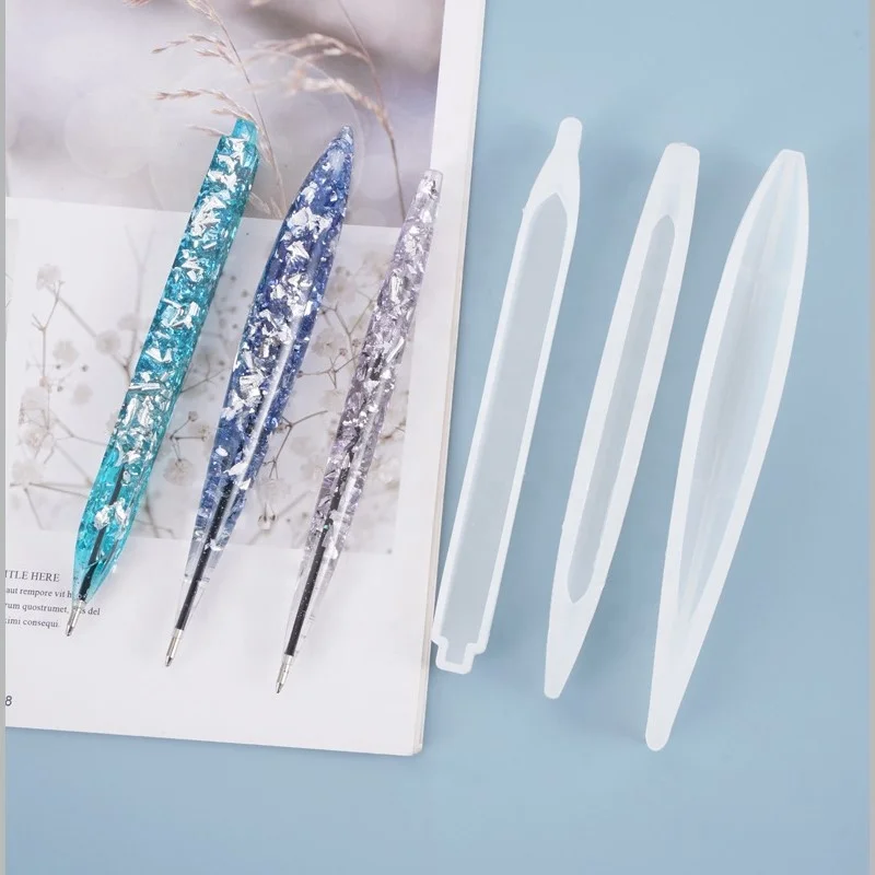 DM301 креативная шариковая ручка литейные формы эпоксидная пишущая силиконовая форма для канцелярских принадлежностей канцелярские принадлежности б/у из смолы