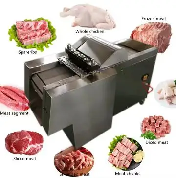 Low energy consumption fresh fish meat dicing machine chicken cutting machine meat slicer meat dicer cube cutting machine