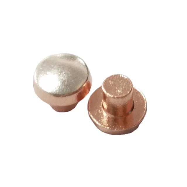 Electrical AgSnO2 silver copper composite contact rivet for relay switch