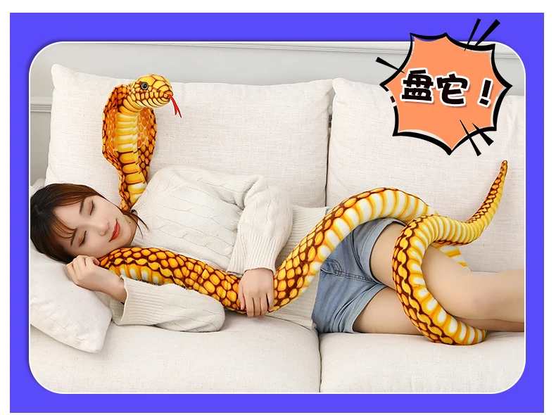 PlushToy животные Заводская распродажа индивидуальная эмулирующая змея дикая с мягкой кожей многоцветная плюшевая игрушка-змея